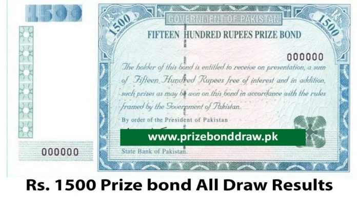 Prize bond 1500