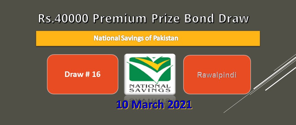 Rs. 40000 Premium Prize bond List 10 March 2021