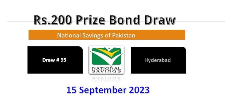 Rs 200 Prize bond List 15 September 2023