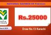 25000 premium Prize Bond List Karachi Draw 13 11 March 2024