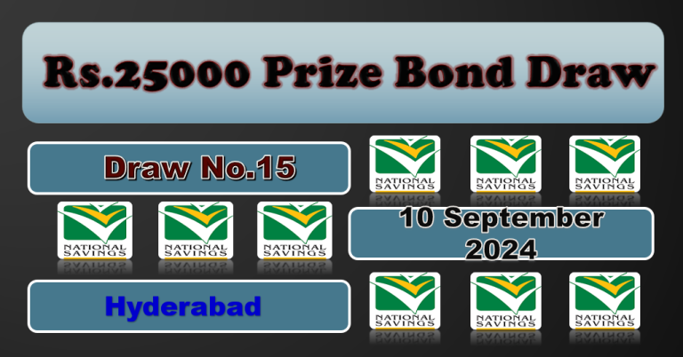 Rs. 25000 Prize bond List 10 September 2024