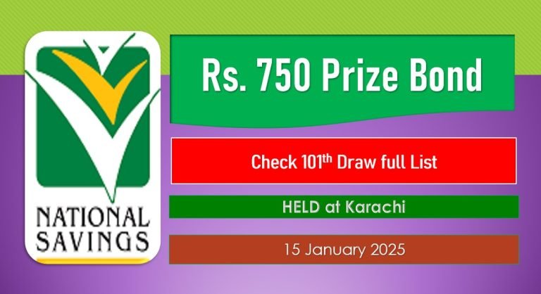Draw 97, Rs. 750 Prize Bond List, Karachi On 15-01-2025