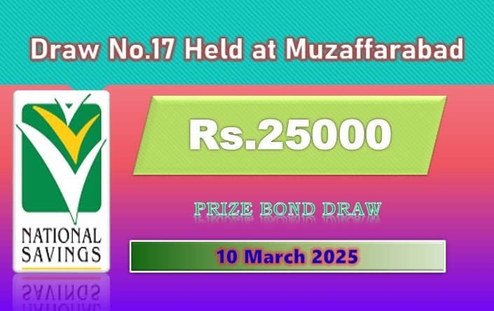 Rs. 25000 Prize bond List 10 March 2025 Draw No.32