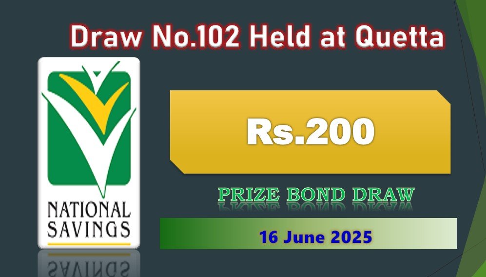 Rs. 200 Prize bond List 16 June 2025 Draw No.102 (2)